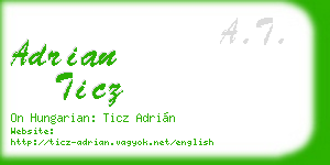 adrian ticz business card